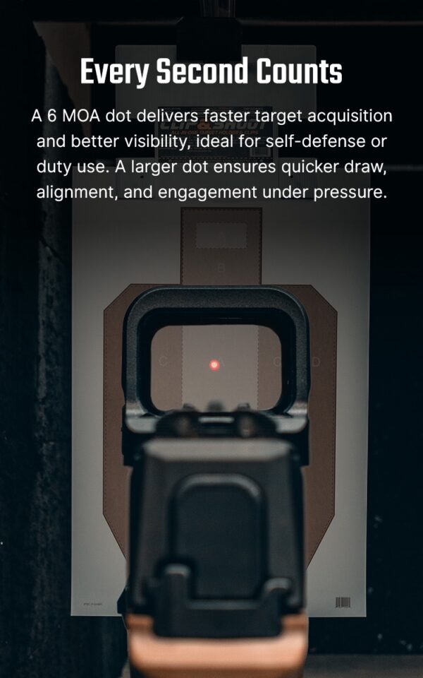 OSIGHT K Micro Red Dot Sight, 6 MOA Open Reflex Sight with RMSc/K Footprint, Parallax-Free Durable Optic for Subcompact Setups